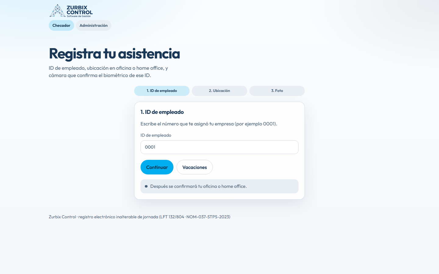 Checador web en el navegador